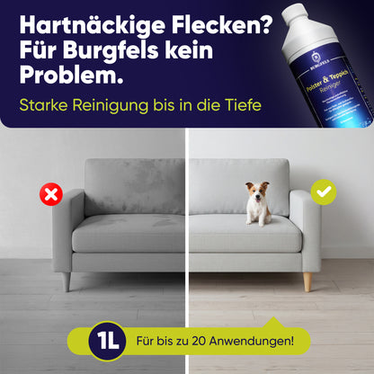 Burgfels Teppich und Polsterreiniger als Teppichreiniger für Waschsauger, Nasssauger Polsterreiniger Auto, Nass Trockensauger Konzentart |Teppich Sofa Polster Matratze Auto
